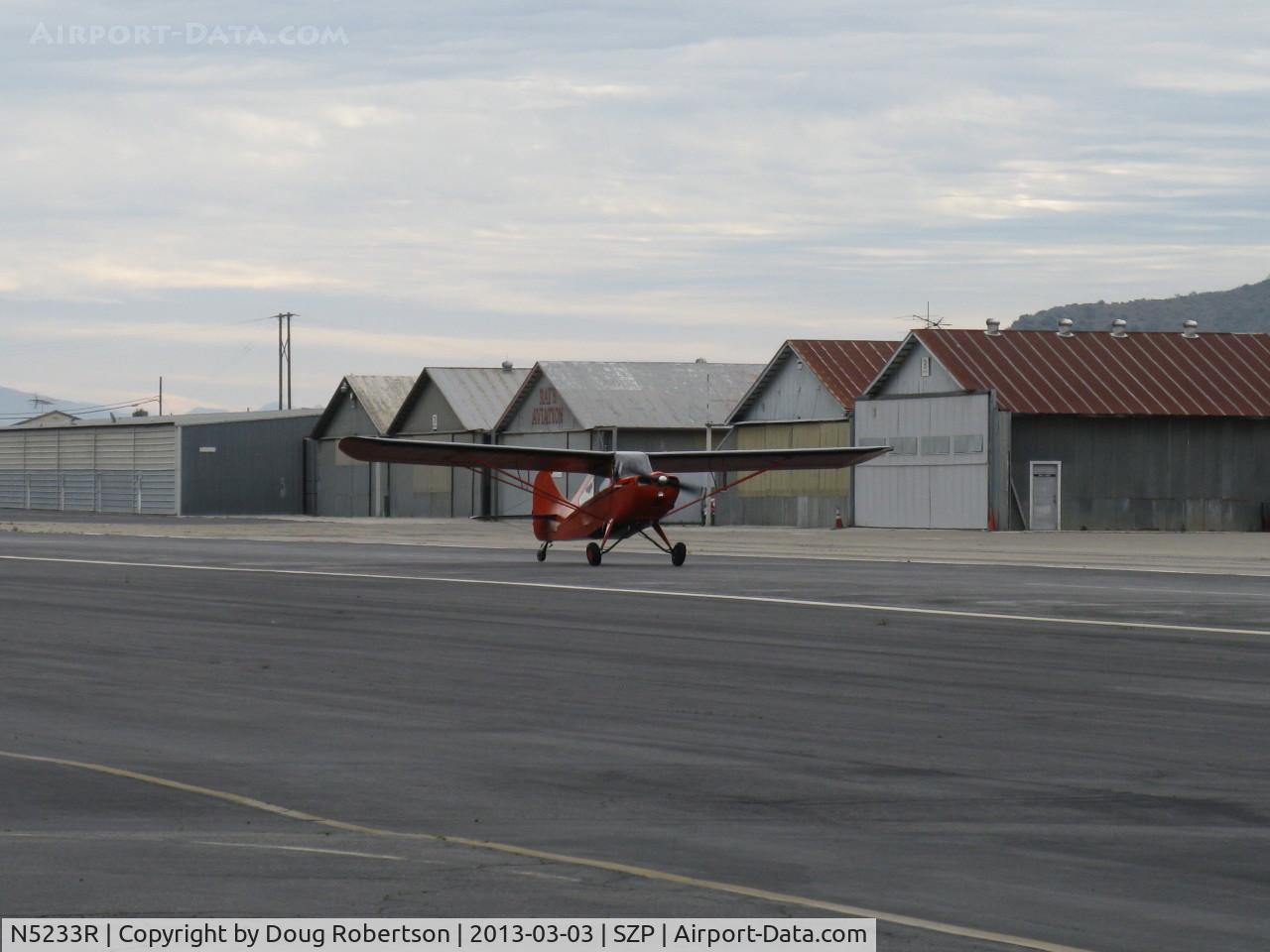 N5233R, 1946 Aeronca 7AC Champion C/N 7AC-6567, 1946 Aeronca 7AC CHAMPION, Continental C65 65 Hp, landing roll Rwy 22