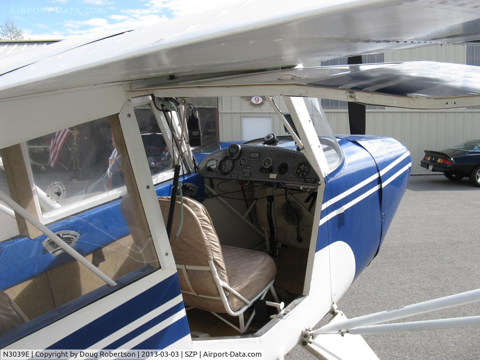 N3039E, 1946 Aeronca 7AC Champion C/N 7AC-6625, 1946 Aeronca 7AC CHAMPION, Continental O-200 100 Hp upgrade, panel at Aviation Museum of Santa Paula ramp. This aircraft flew to OSH and back in 2008 for EAA AirVenture.