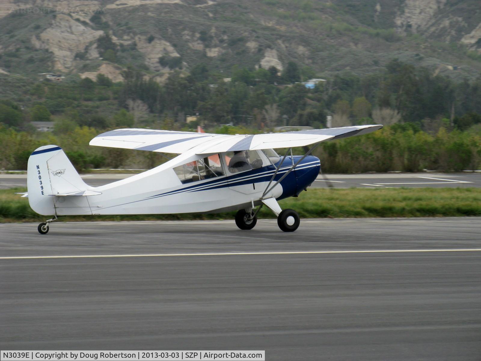 N3039E, 1946 Aeronca 7AC Champion C/N 7AC-6625, 1946 Aeronca 7AC CHAMPION, Continental O-200 100 Hp, landing roll Rwy 22