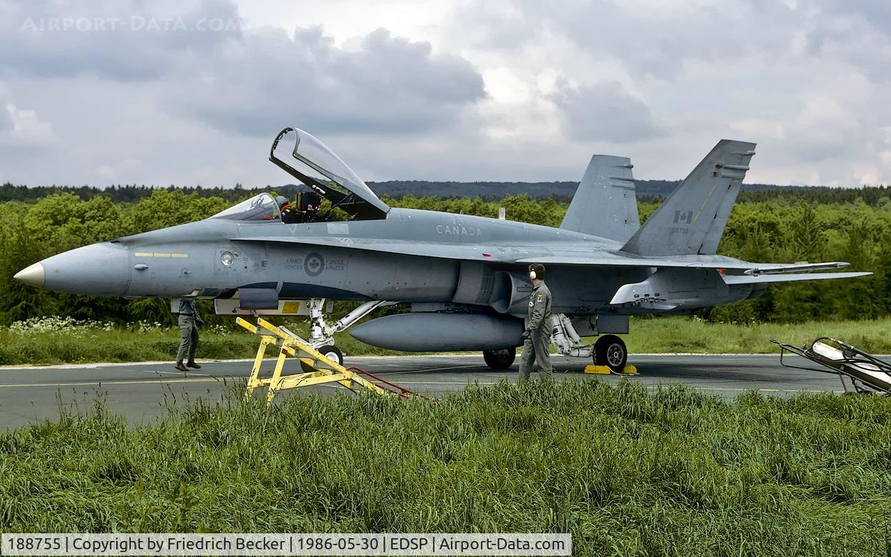 188755, McDonnell Douglas CF-188A Hornet C/N 384/A321, transient at Fliegerhorst Pferdsfeld