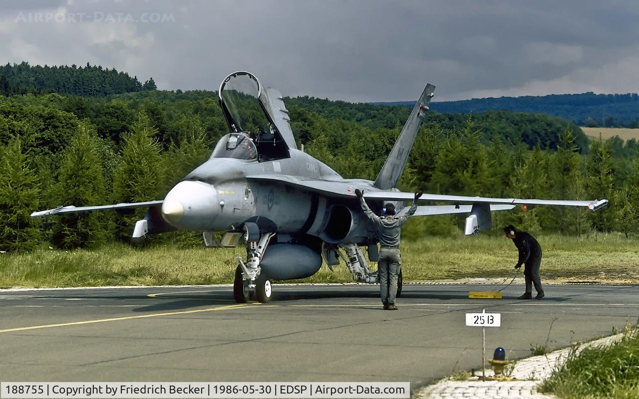 188755, McDonnell Douglas CF-188A Hornet C/N 384/A321, transient at Fliegerhorst Pferdsfeld