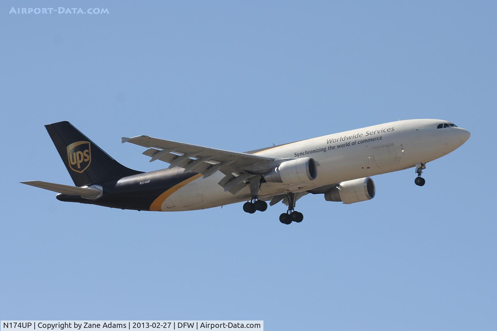 N174UP, 2006 Airbus A300F4-622R C/N 0869, UPS Airbus landing at DFW Airport