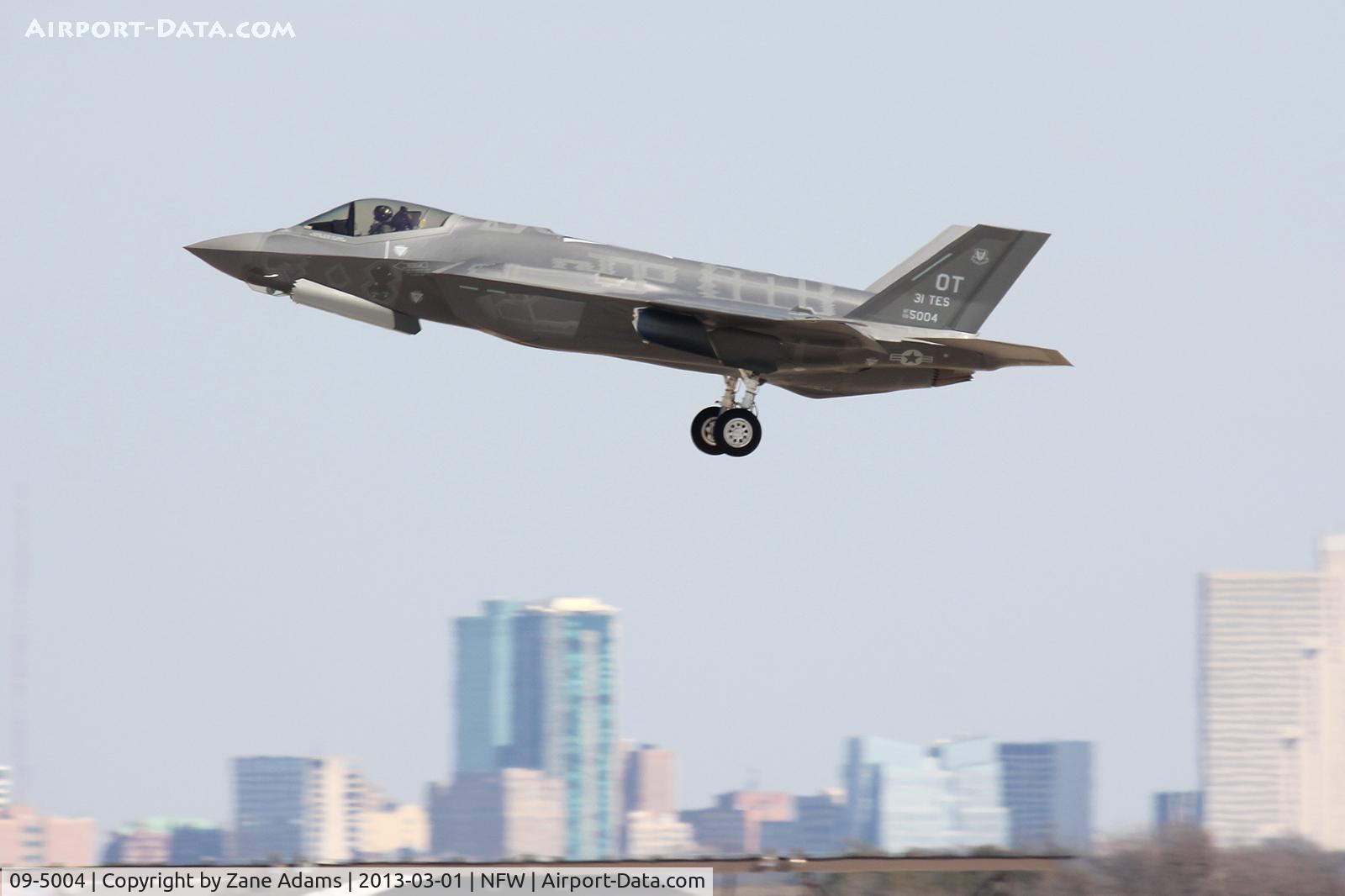 09-5004, 2009 Lockheed Martin F-35A Lightning II C/N AF-17, F-35A departing NAS Fort Worth