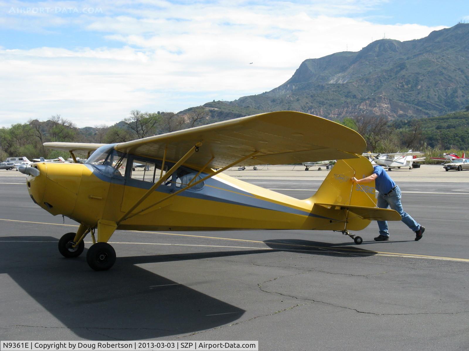 N9361E, 1946 Aeronca 11AC Chief C/N 11AC-999, 1946 Aeronca 11AC CHIEF, Continental C65 65 Hp, the 11CC Super Chief has a C85-8F of 85 Hp, spotting the aircraft