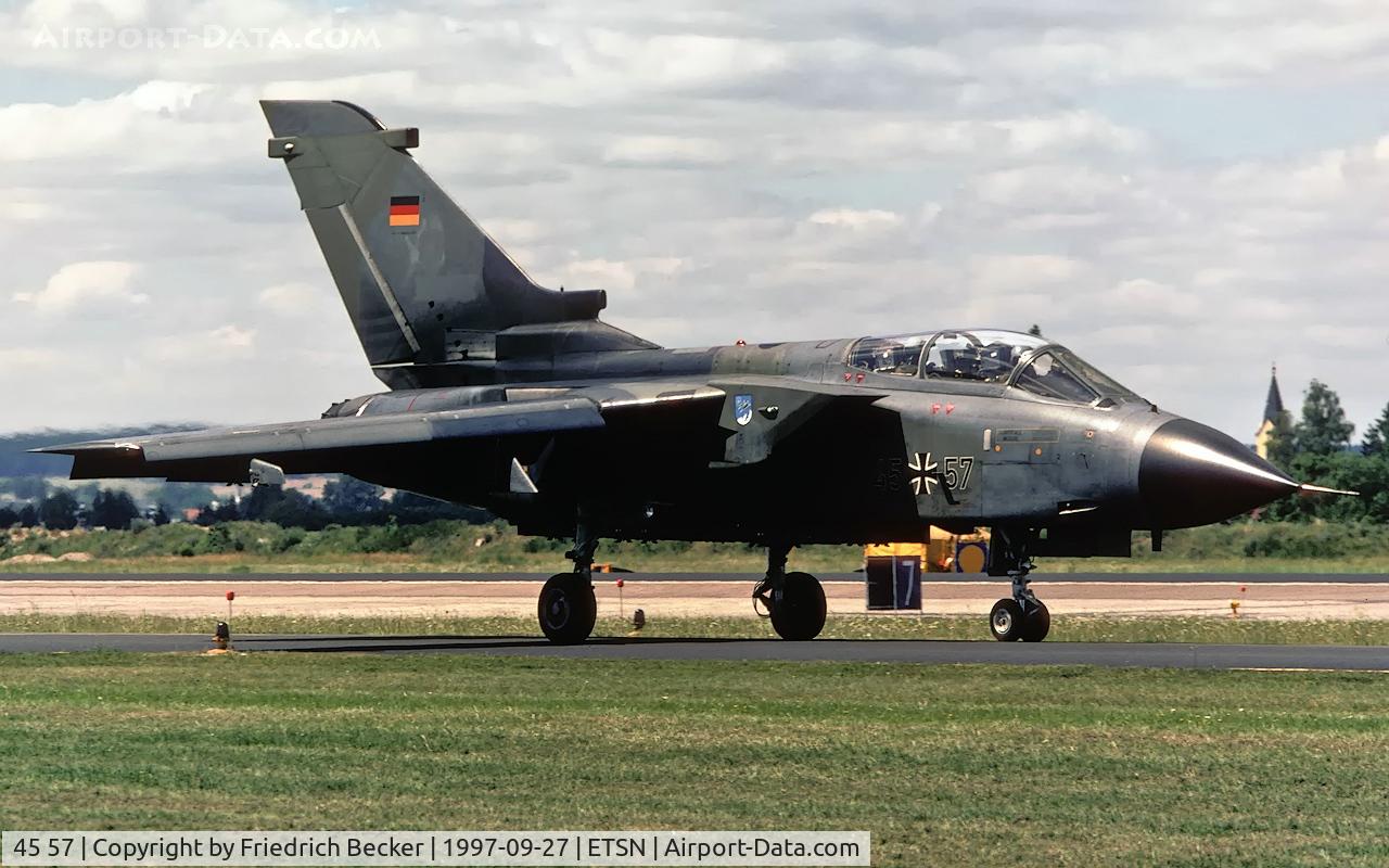 45 57, 1987 Panavia Tornado IDS C/N 648/GS205/4257, taxying to the active