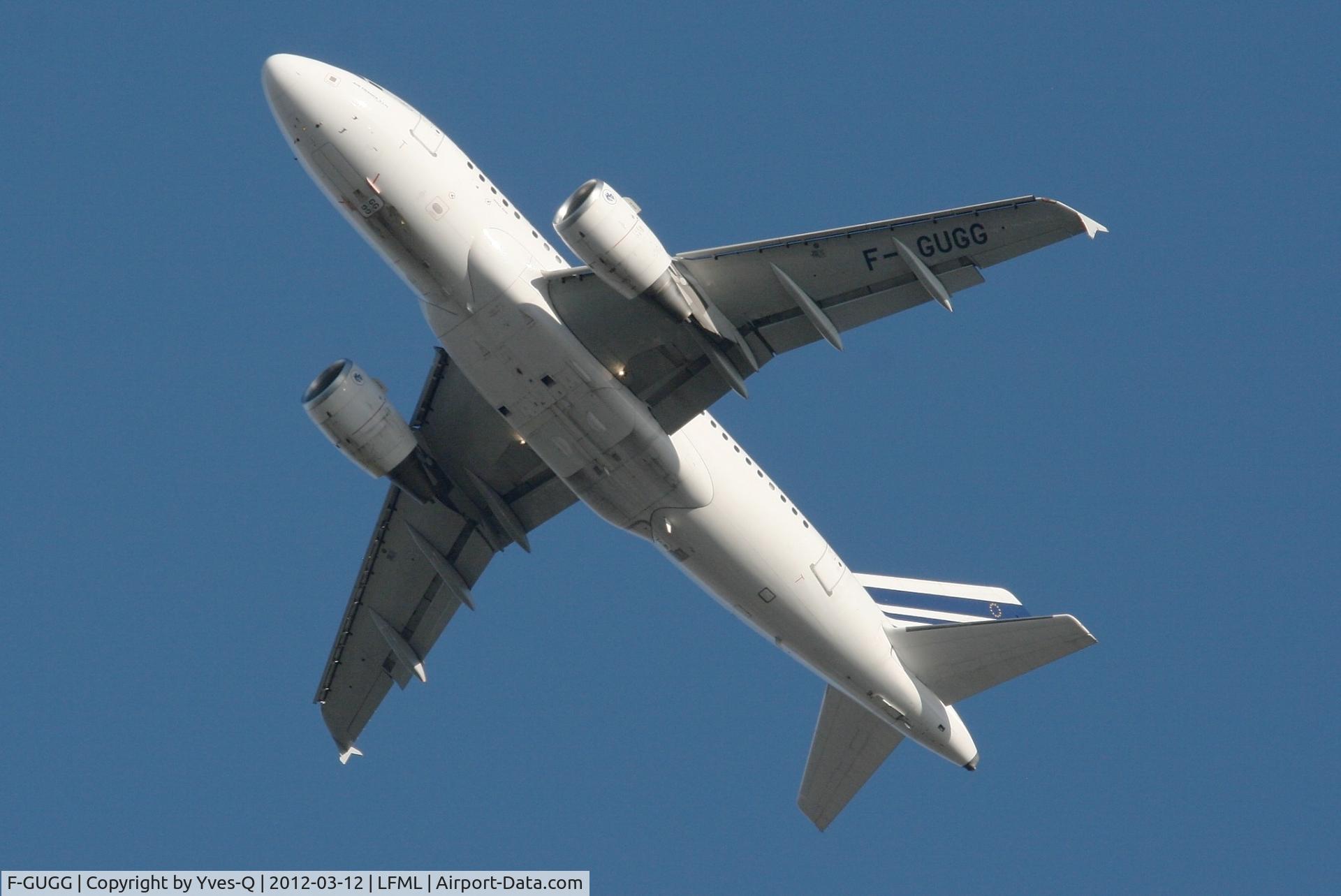 F-GUGG, 2004 Airbus A318-111 C/N 2317, Airbus A318-111, Air France, Take off rwy 13L, Marseille-Marignane Airport (LFML-MRS)