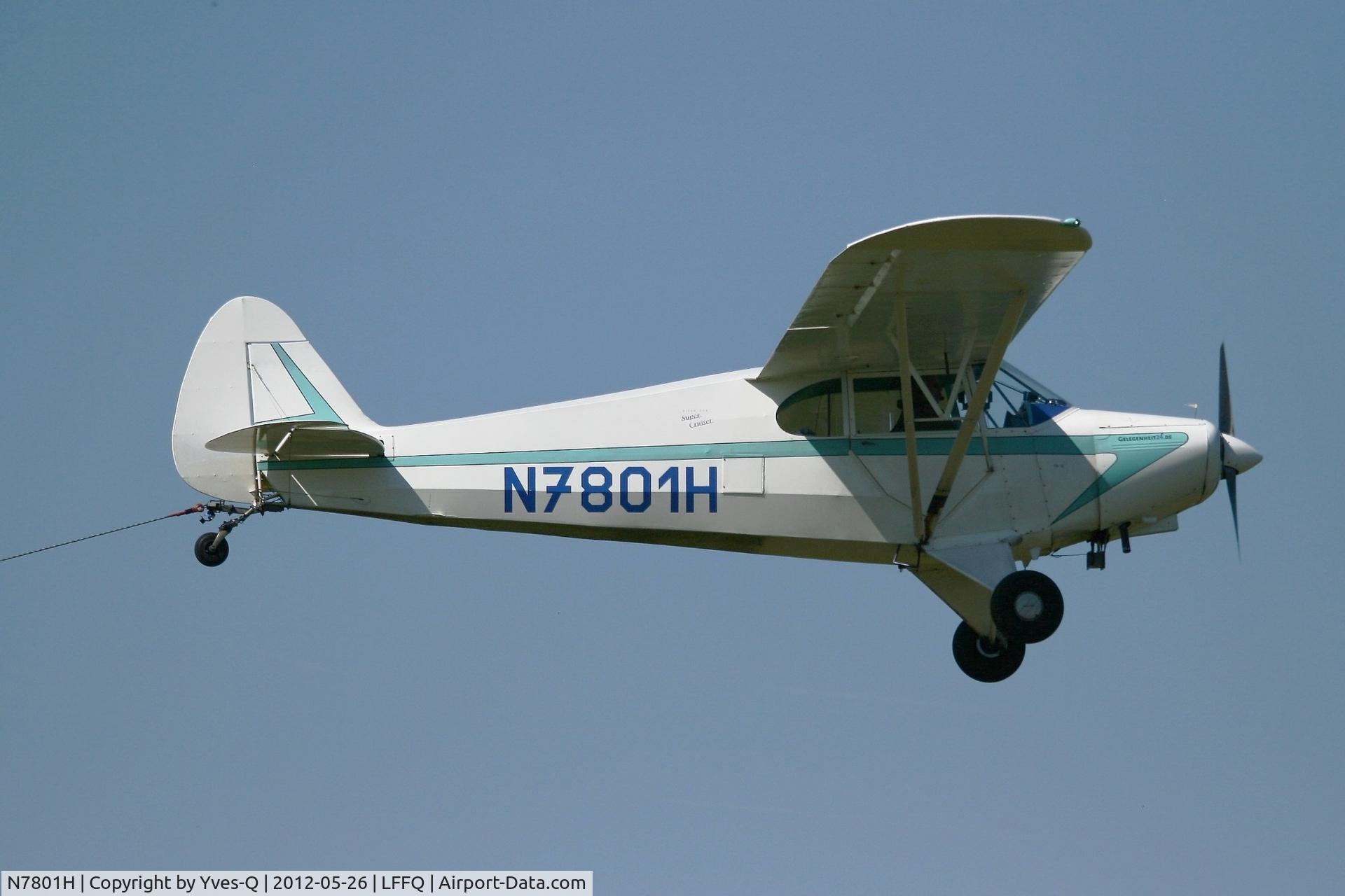 N7801H, 1946 Piper PA-12 Super Cruiser C/N 12-698, Piper PA-12 Super Cruiser, La Ferté-Alais Airfield (LFFQ) Air Show (Le Temps Des Hélices)