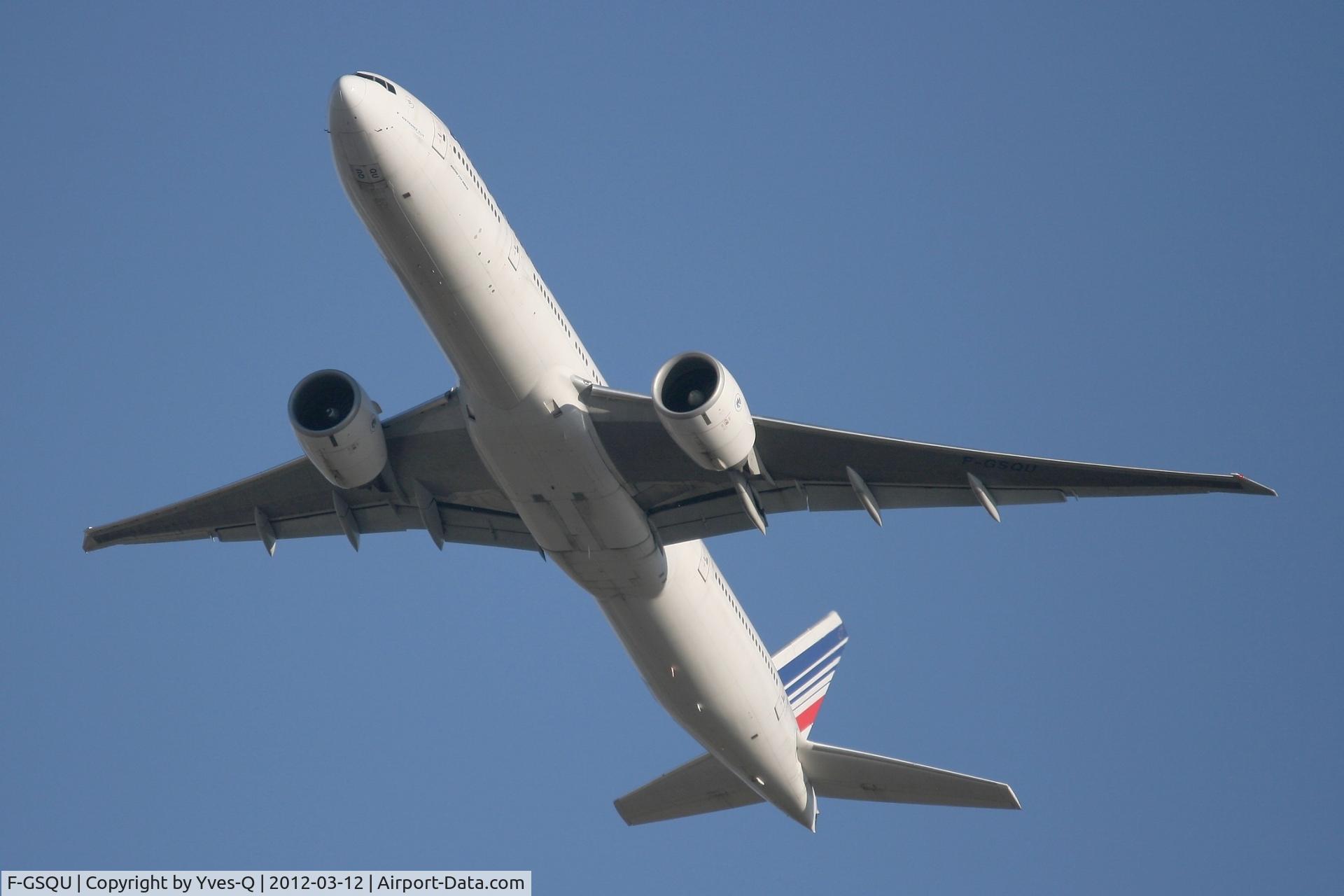 F-GSQU, 2007 Boeing 777-328/ER C/N 32847, Boing 777-328ER, Air France, Marseille-Marignane Airport (LFML-MRS)