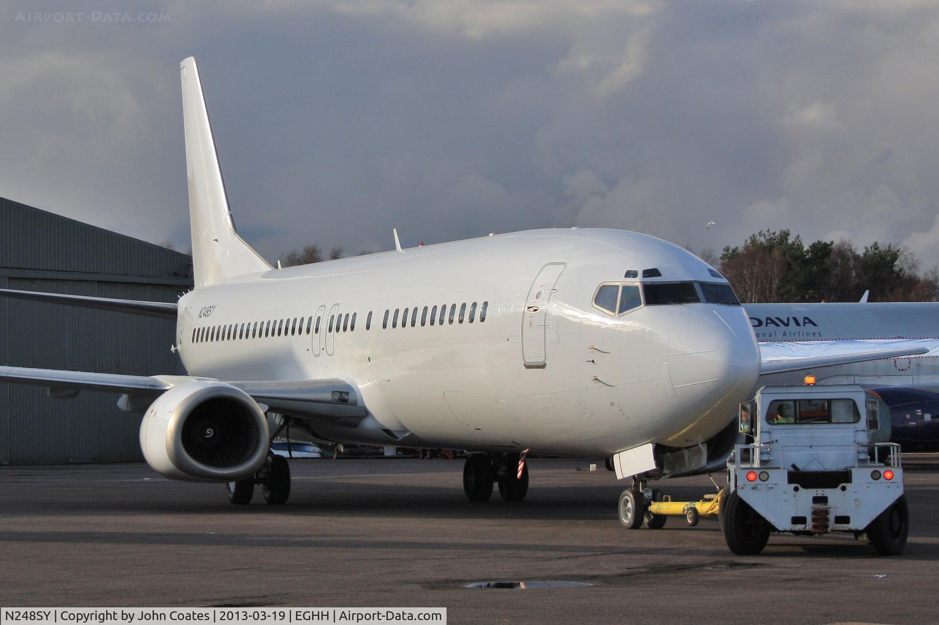 N248SY, 1991 Boeing 737-476 C/N 24438, Just resprayed white for Al Sayegh Aviation Group