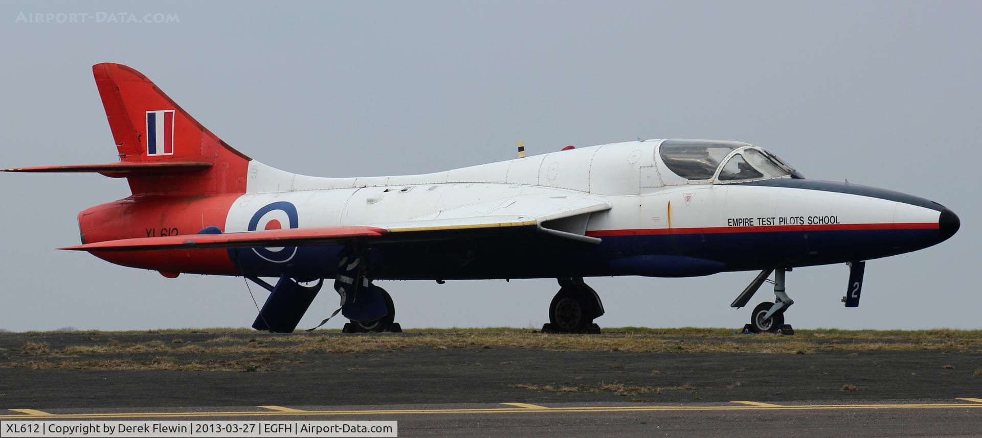 XL612, 1958 Hawker Hunter T.7 C/N 41H-695346, Taken from Airside.