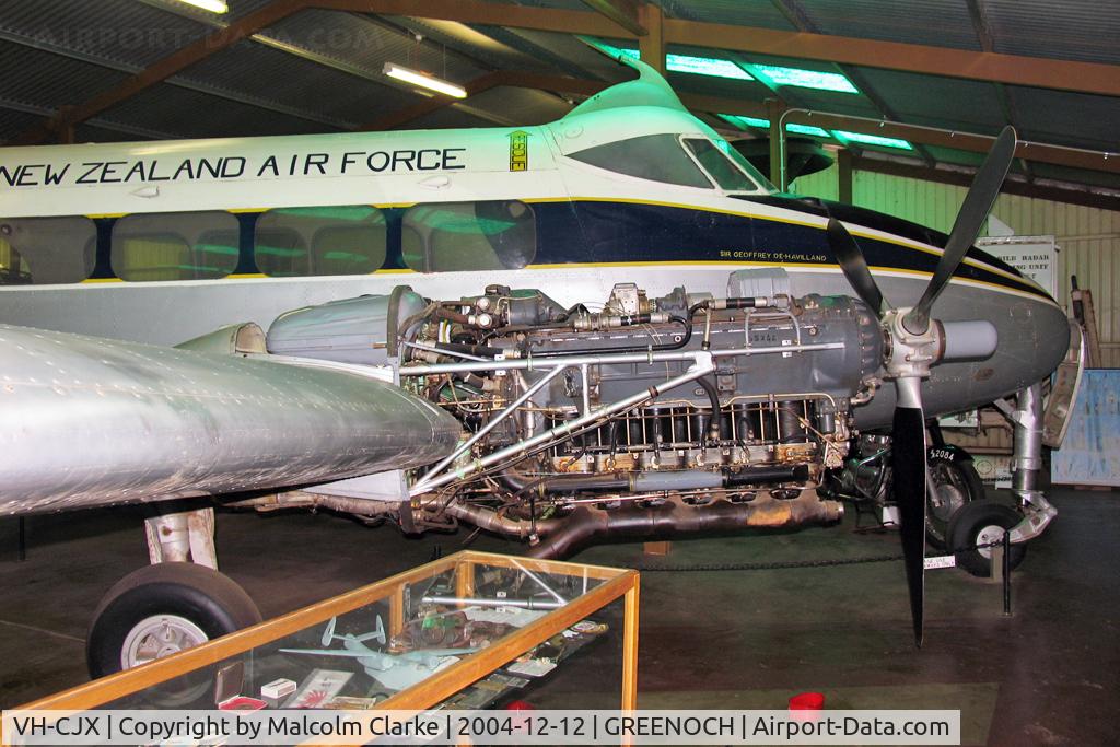 NZ1814, 1953 De Havilland DH-104 Devon C1 C/N 04397, De Havilland DH-104 Dove C1 at Lincoln Nitschke's Aviation Museum, Greenoch, South Australia in 2004.