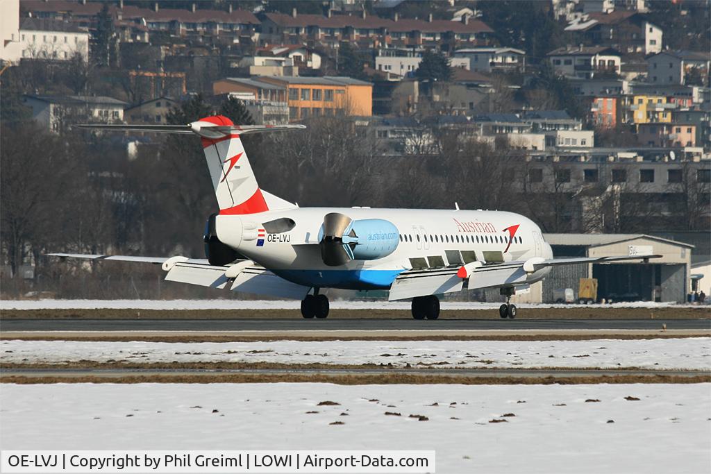 OE-LVJ, 1991 Fokker 100 (F-28-0100) C/N 11359, Taken at INN