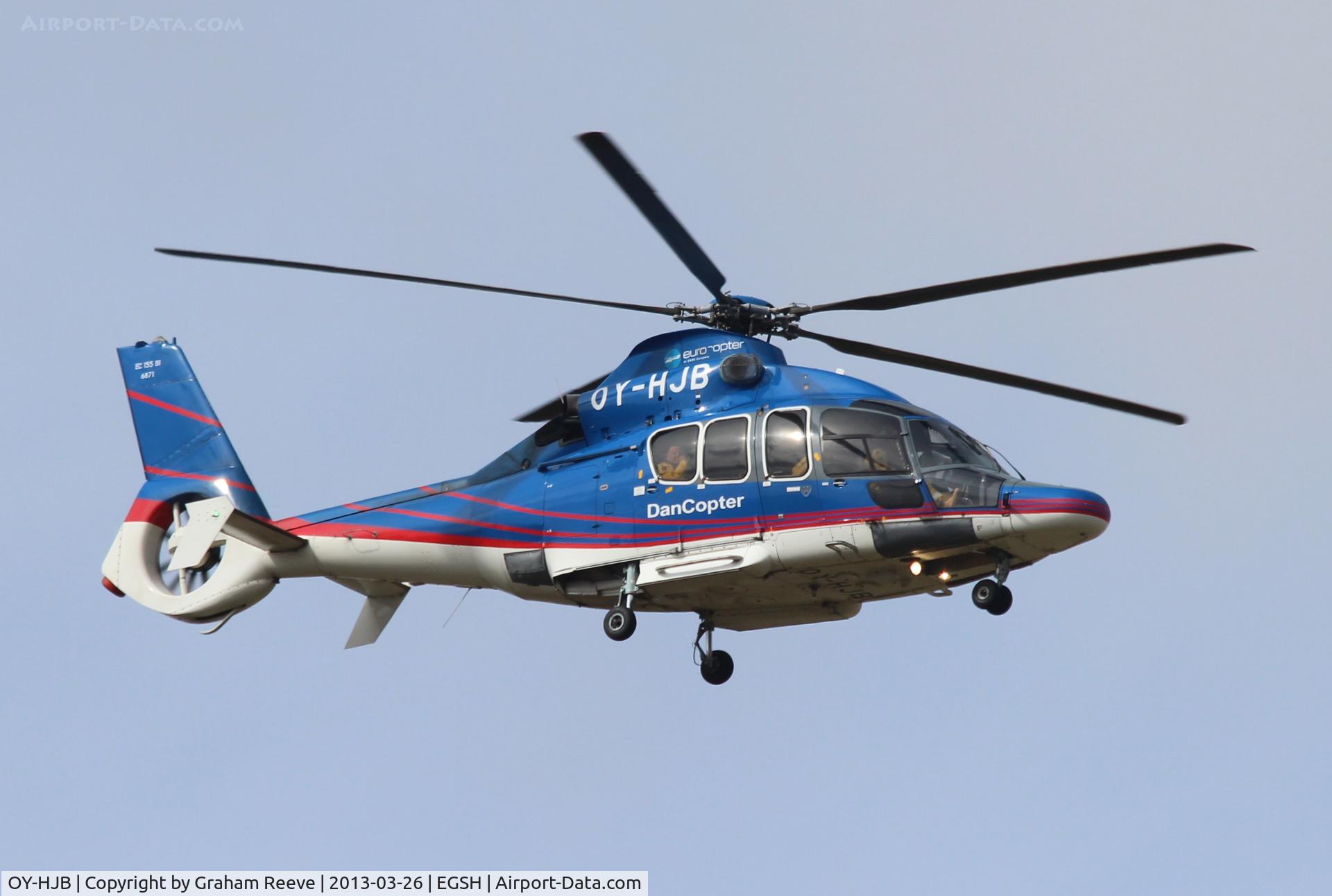 OY-HJB, 2009 Eurocopter EC-155B-1 C/N 6871, On finals to 09.