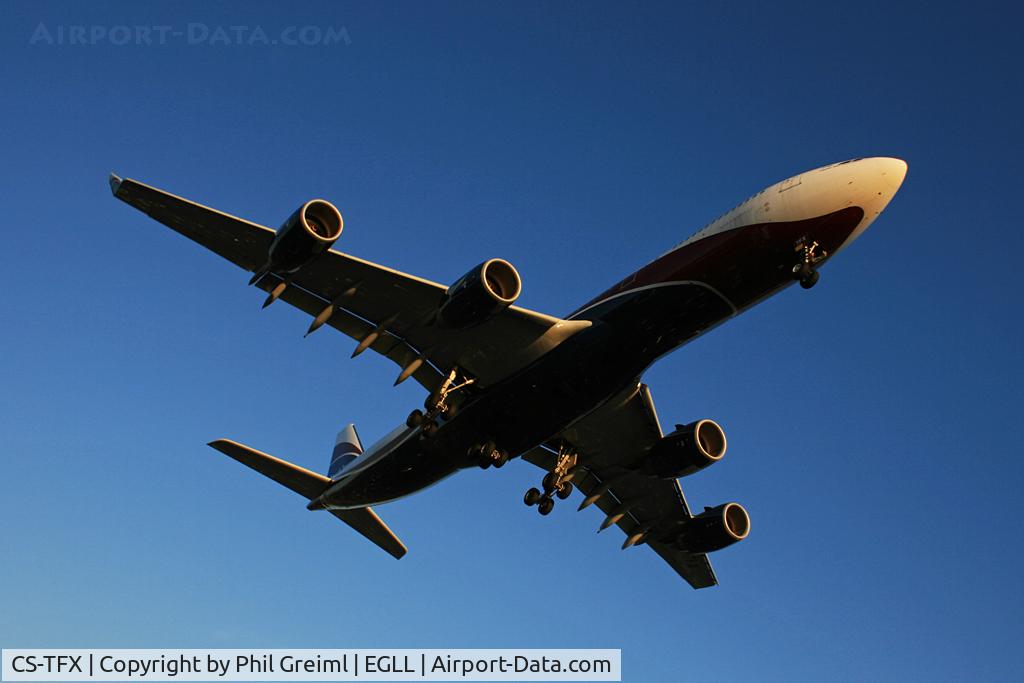 CS-TFX, 2008 Airbus A340-541 C/N 912, Taken at EGLL.