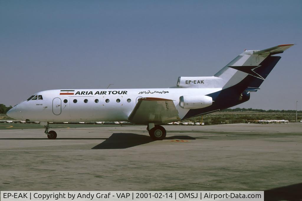 EP-EAK, Yakovlev Yak 40 C/N 9831058, Aria Air Tour Y40