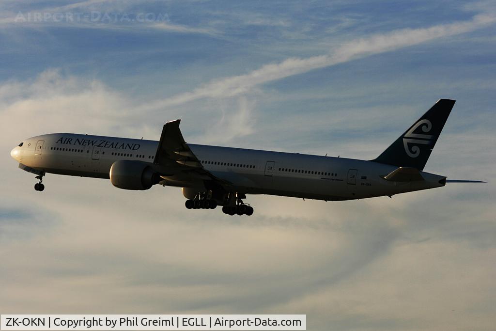 ZK-OKN, 2010 Boeing 777-306/ER C/N 38406, Taken at EGLL.