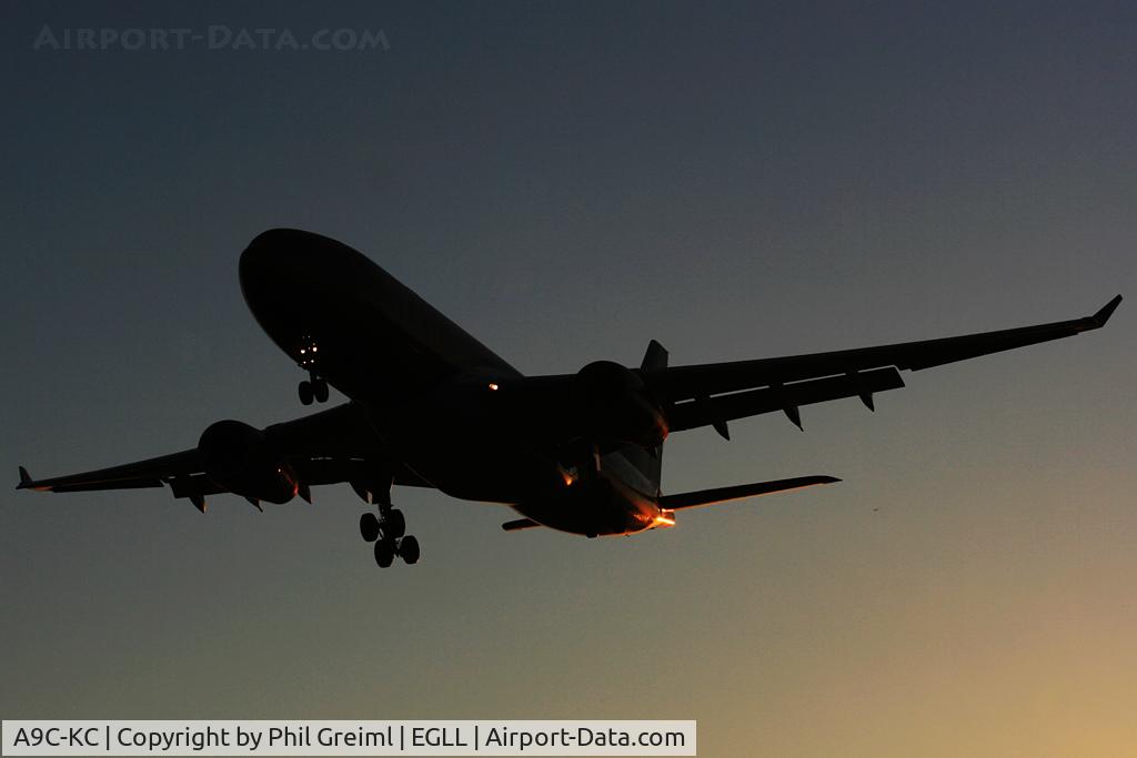 A9C-KC, 1999 Airbus A330-243 C/N 286, Taken at EGLL.