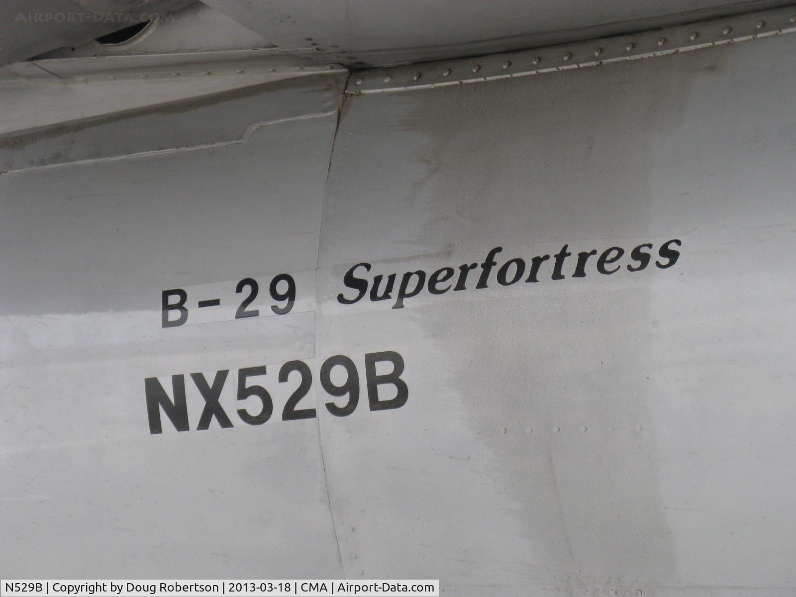 N529B, 1944 Boeing B-29A-60-BN Superfortress C/N 11547, 1944 Boeing B-29 SUPERFORTRESS 'FIFI' four Wright R3350-42 Cyclone 18 turbocharged engines 2,200 Hp each, N number data