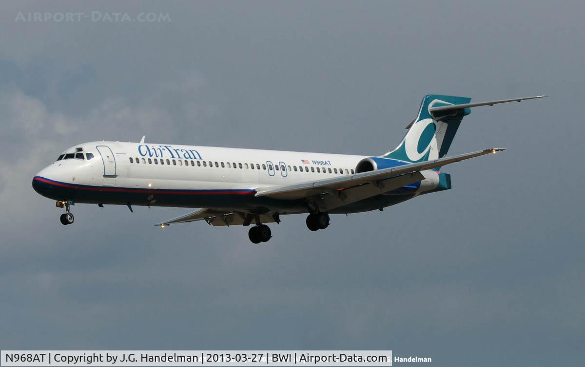 N968AT, 2001 Boeing 717-200 C/N 55029, At BWI.