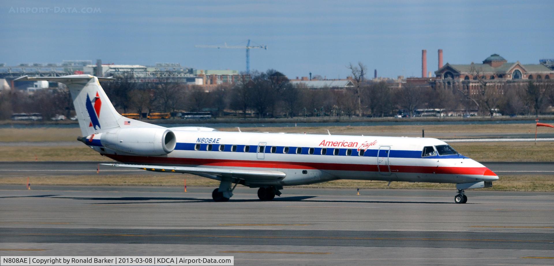 N808AE, 2001 Embraer ERJ-140LR (EMB-135KL) C/N 145519, Taxi DCA VA