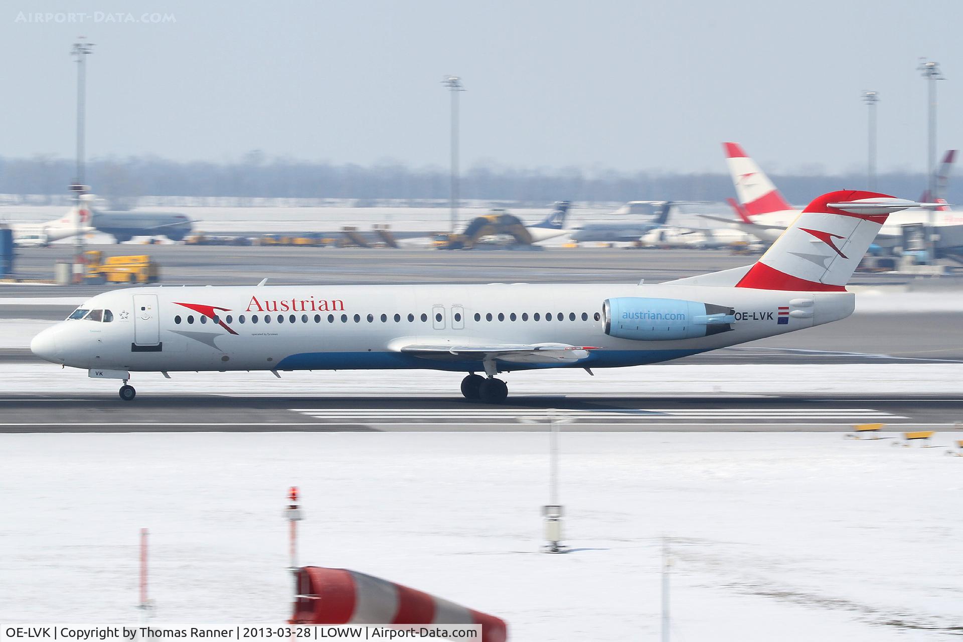 OE-LVK, 1992 Fokker 100 (F-28-0100) C/N 11397, Austrian Fokker 100