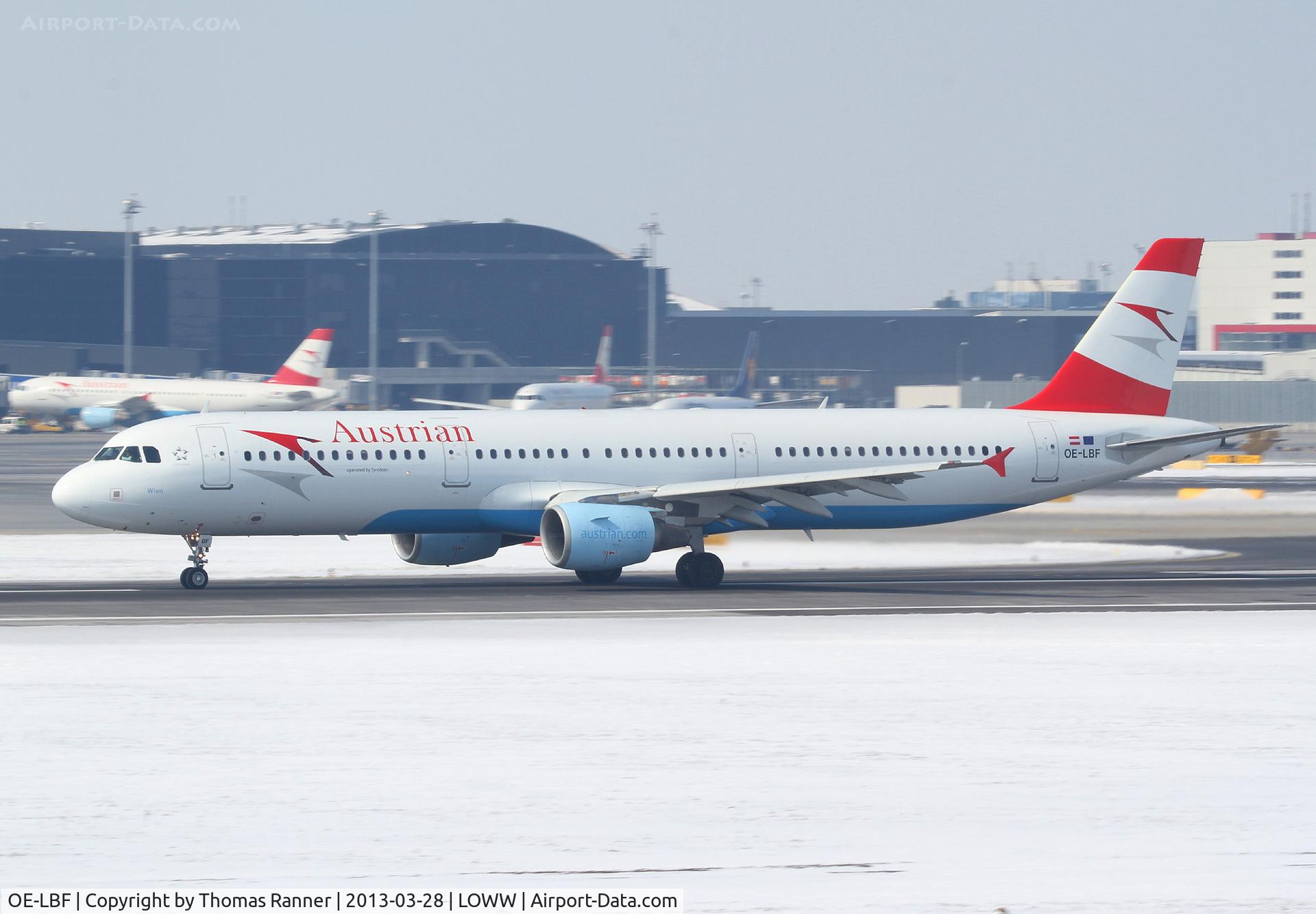OE-LBF, 2001 Airbus A321-211 C/N 1458, Austrian Airbus A321