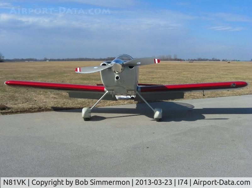 N81VK, Vans RV-8 C/N 80360, On the ramp at Urbana, Ohio