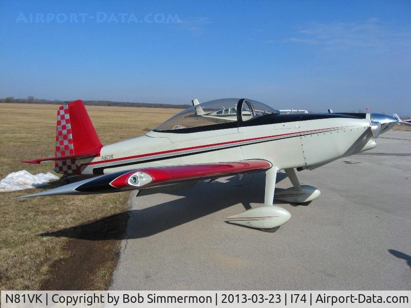 N81VK, Vans RV-8 C/N 80360, On the ramp at Urbana, Ohio