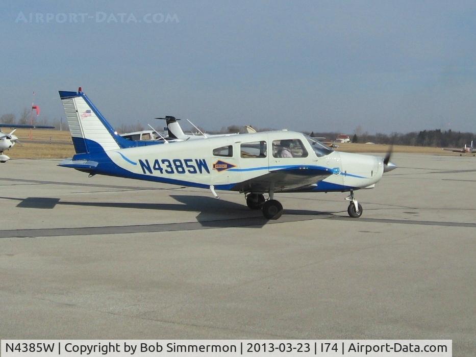 N4385W, 1984 Piper PA-28-161 Cherokee Warrior II C/N 28-8516002, On the ramp at Urbana, Ohio