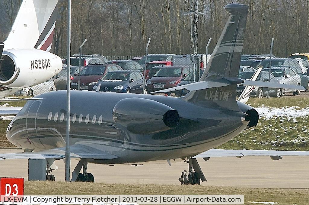 LX-EVM, 2008 Dassault Falcon 2000EX C/N 181, 2008 Dassault Falcon 2000EX, c/n: 181 at Luton