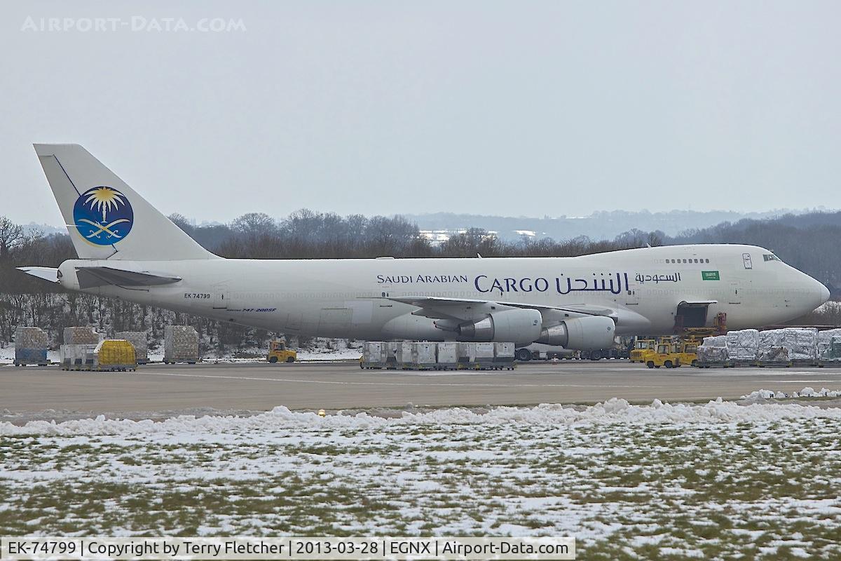 EK-74799, 1989 Boeing 747-281B/SF C/N 24399, Saudi Cargo 1989 Boeing 747-281B(SF), c/n: 24399 at East Midlands