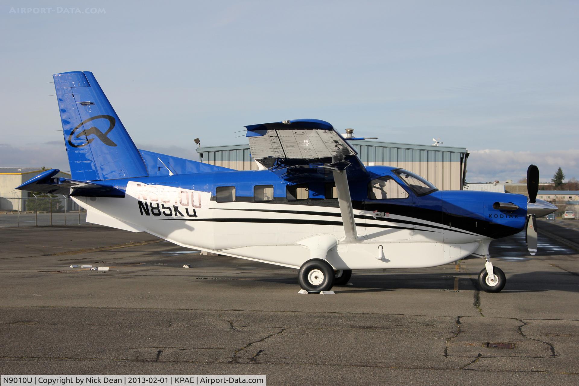 N9010U, 2012 Quest Kodiak 100 C/N 100-0085, KPAE/PAE Back for some touchup after the cargo pod was added.