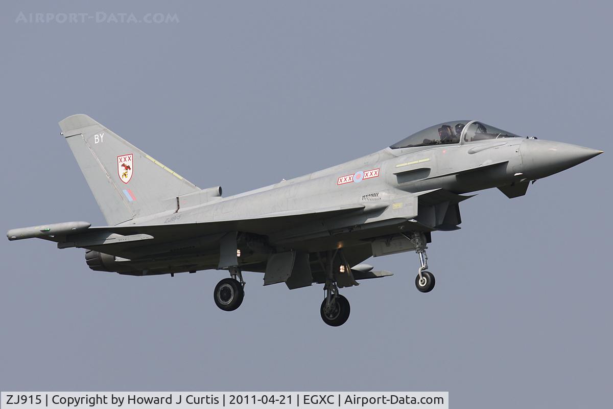 ZJ915, 2005 Eurofighter EF-2000 Typhoon FGR4 C/N 0053/BS006, BY/29(R) Squadron.