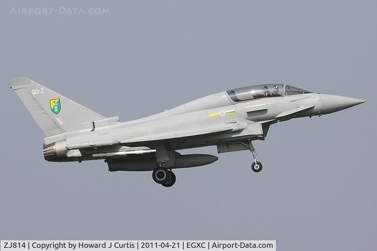 ZJ814, Eurofighter EF-2000 Typhoon T3 C/N 0113/BT015, QO-Z/3 Squadron.