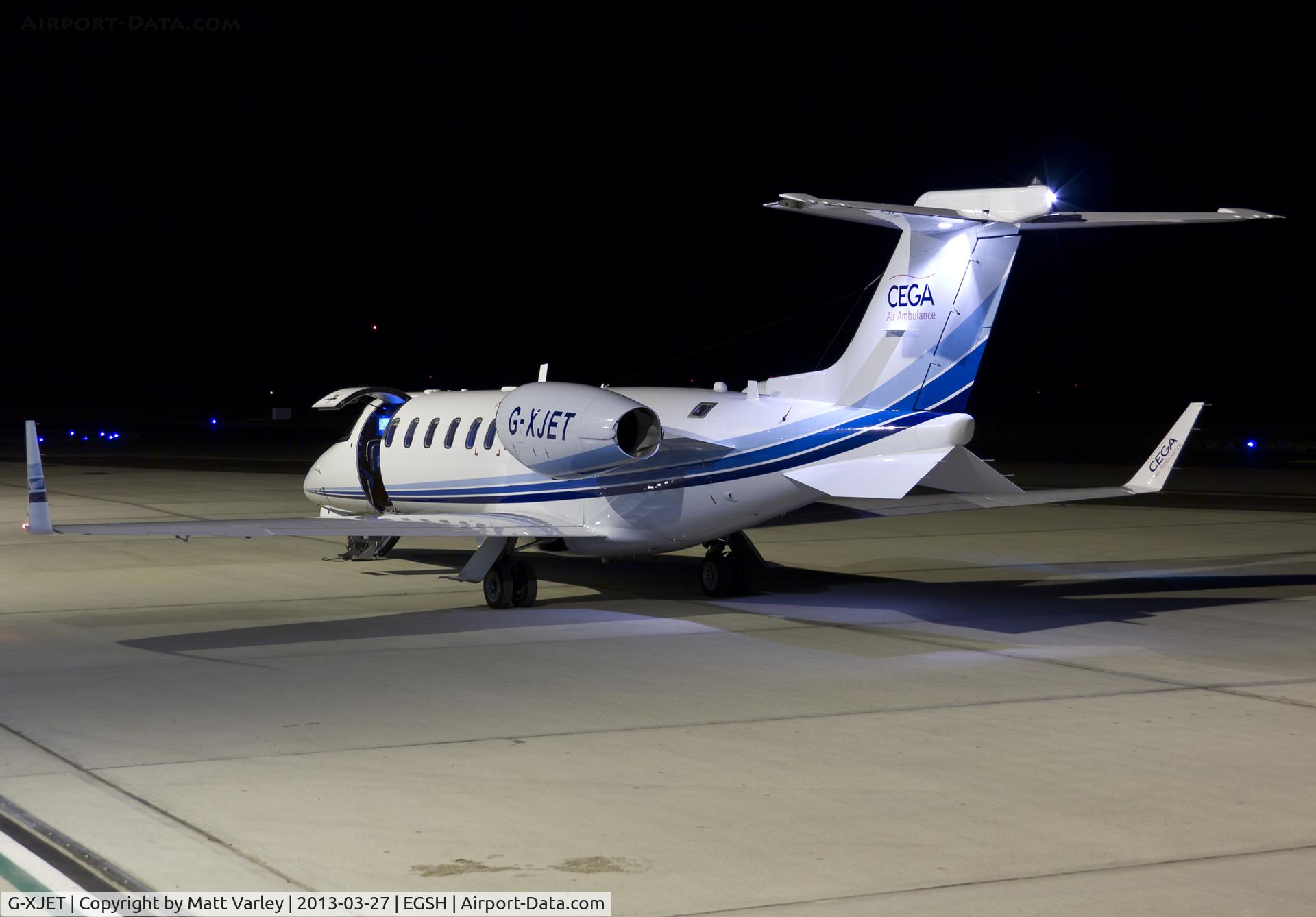 G-XJET, 2006 Learjet 45 C/N 45-311, Sat on stand at SaxonAir.