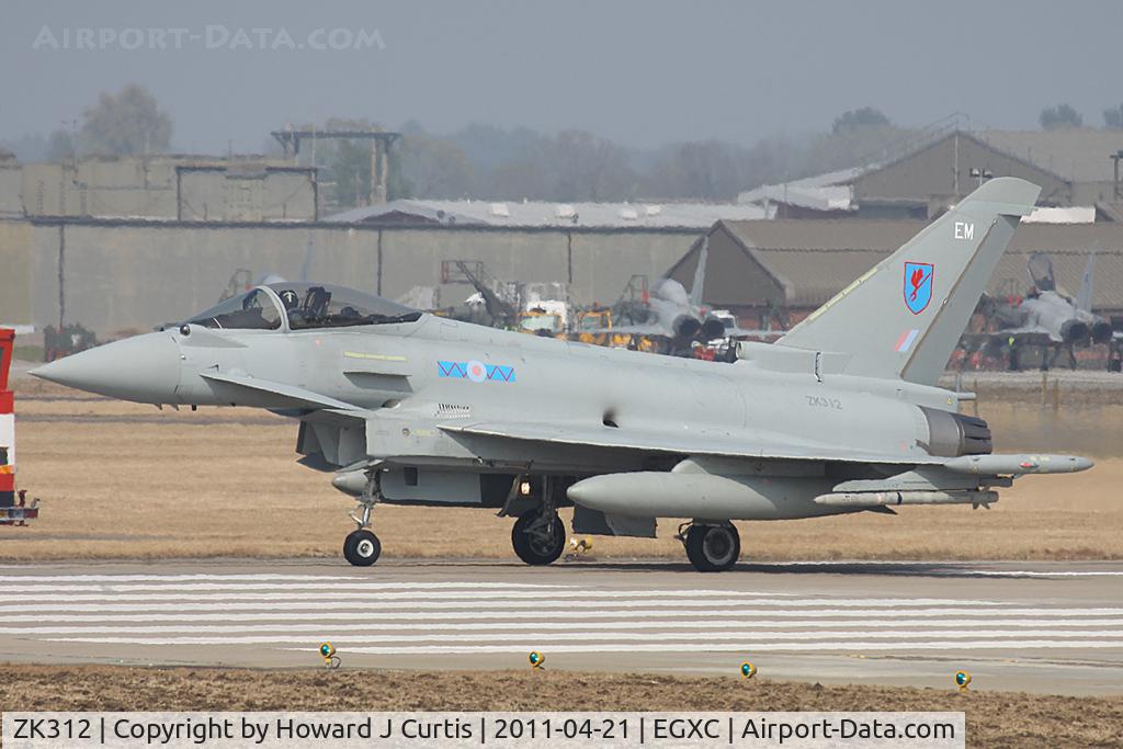 ZK312, 2010 Eurofighter EF-2000 Typhoon FGR4 C/N BS067/274, EM/6 Squadron