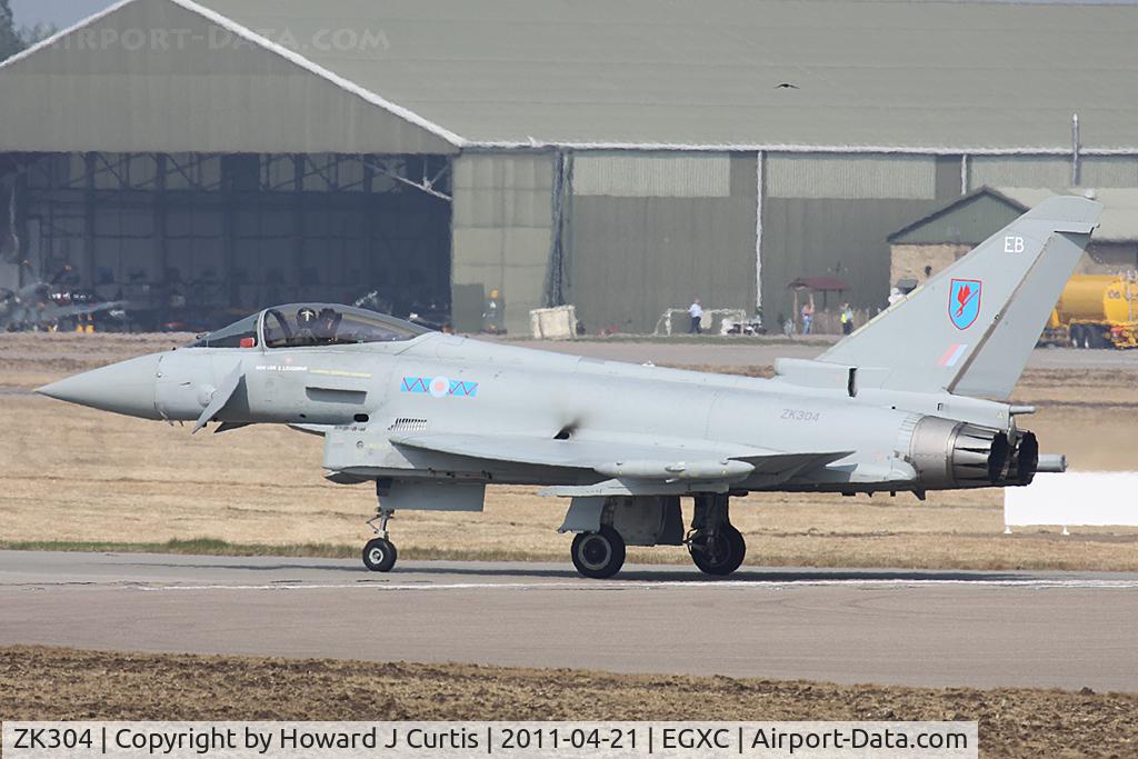 ZK304, 2009 Eurofighter EF-2000 Typhoon FGR4 C/N BS055/212, EB/6 Squadron.