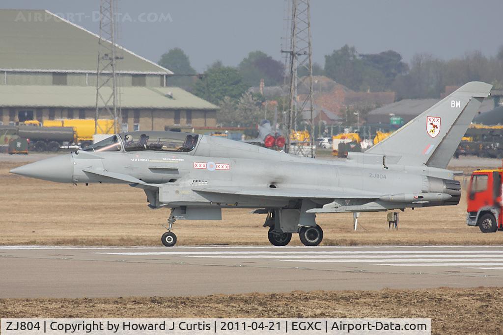 ZJ804, 2004 Eurofighter EF-2000 Typhoon T3 C/N 0016/BT005, BM/29(R) Squadron.