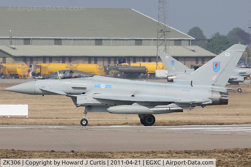 ZK306, 2009 Eurofighter EF-2000 Typhoon FGR4 C/N BS057/218, ED/6 Squadron.