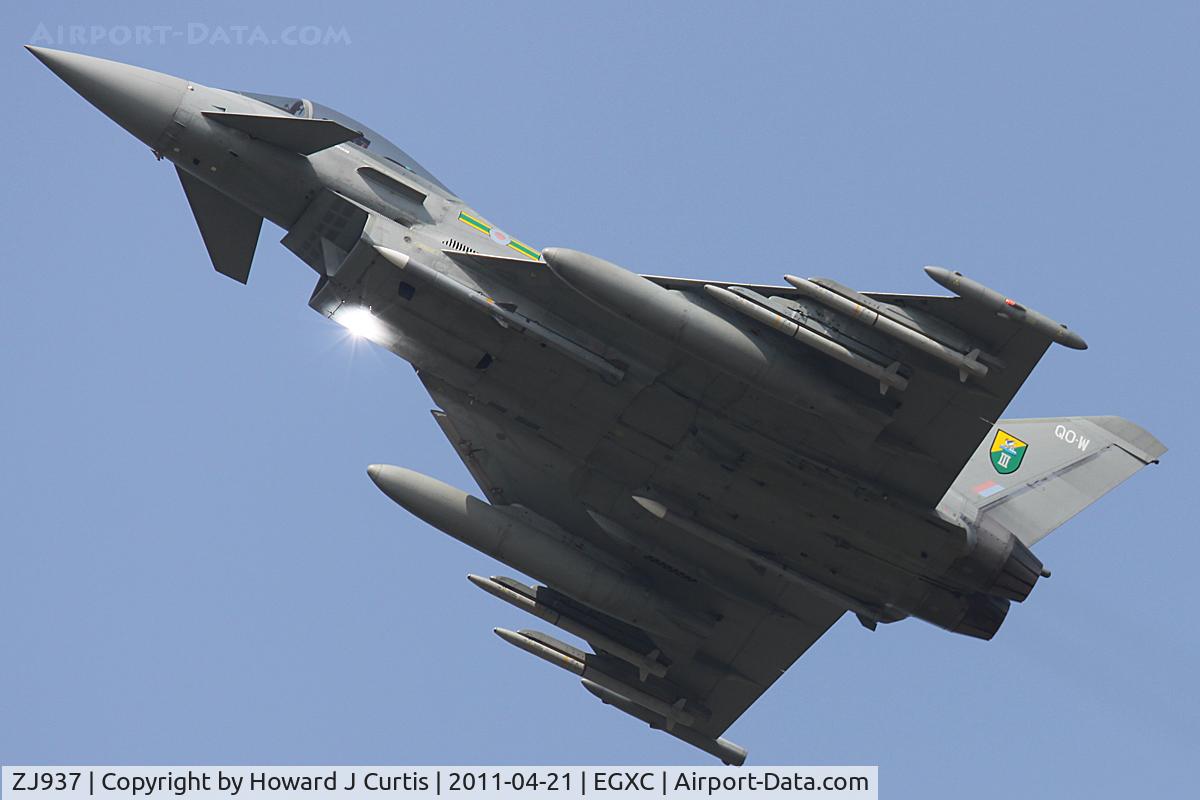ZJ937, 2007 Eurofighter EF-2000 Typhoon FGR.4 C/N 0121/BS028, Typhoon FGR4. QO-W/3 Squadron.