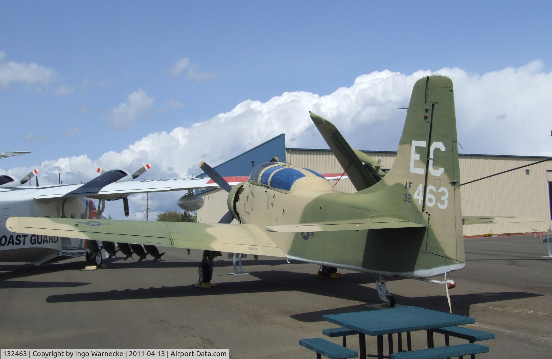 132463, Douglas A-1E Skyraider C/N 9480, Douglas AD-5 (A-1E) Skyraider at the Aerospace Museum of California, Sacramento CA