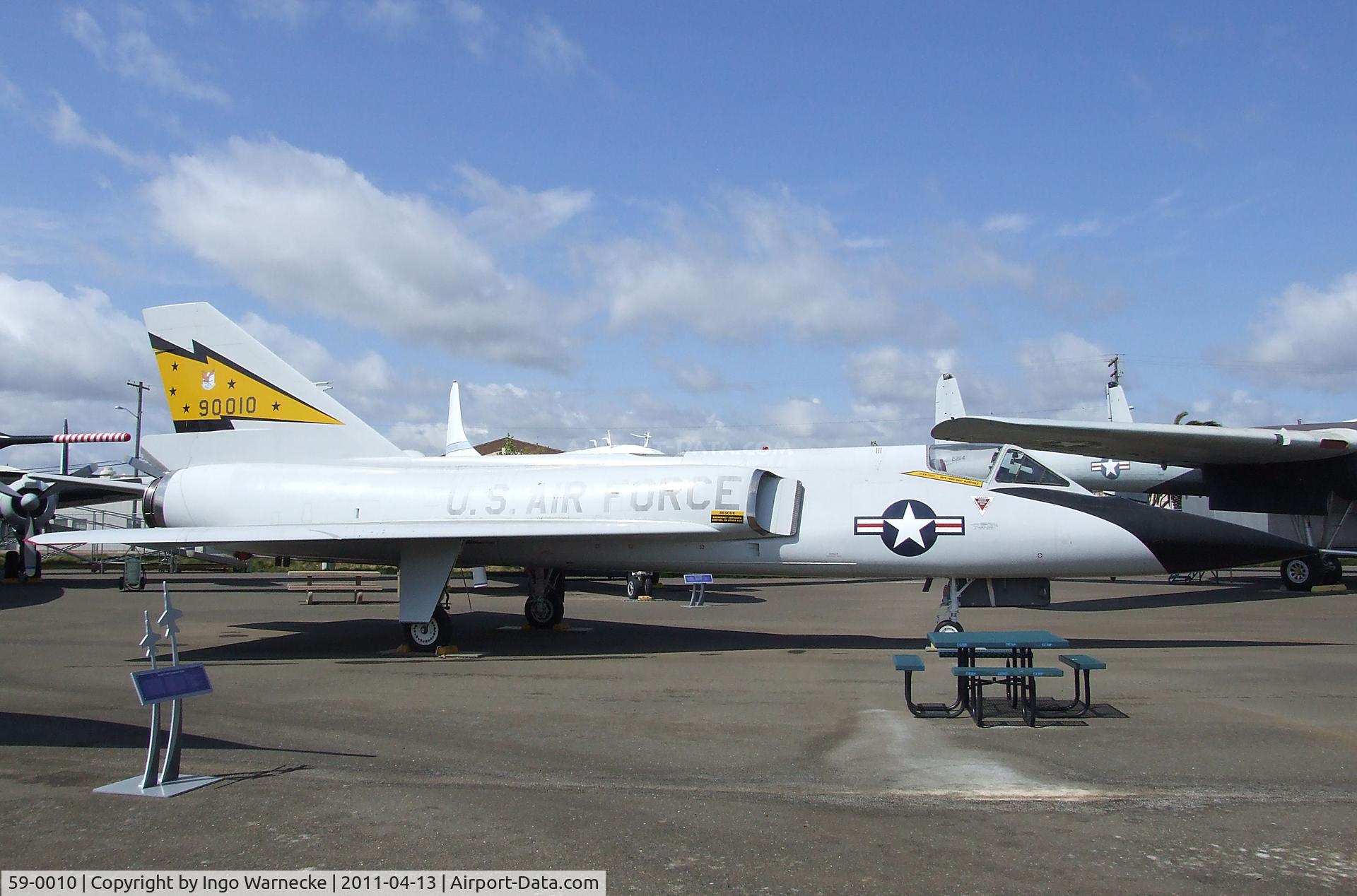 59-0010, 1959 Convair F-106A Delta Dart C/N 8-24-139, Convair F-106A Delta Dart at the Aerospace Museum of California, Sacramento CA