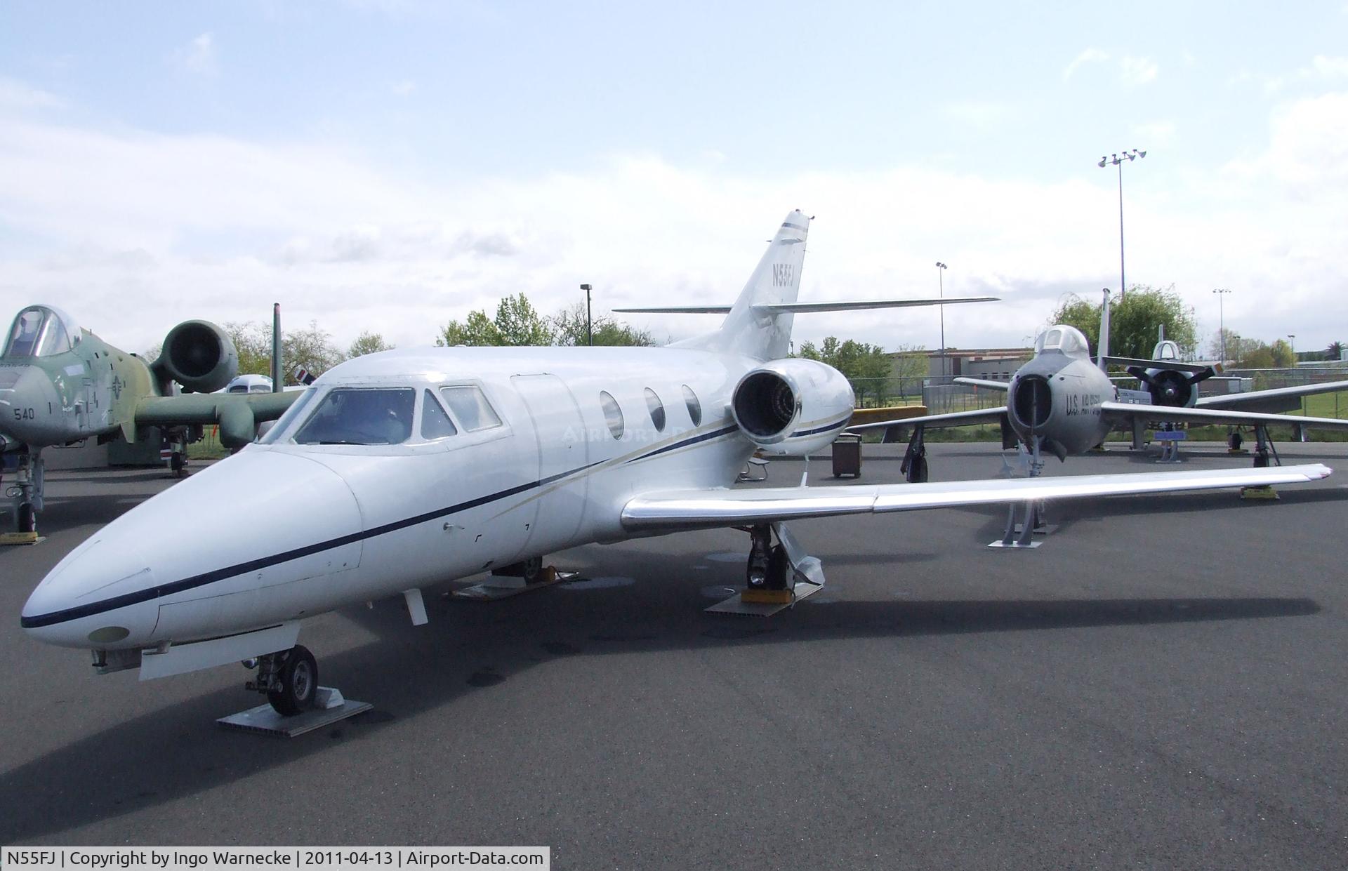 N55FJ, 1976 Dassault Falcon 10 C/N 74, Dassault Falcon 10 at the Aerospace Museum of California, Sacramento CA