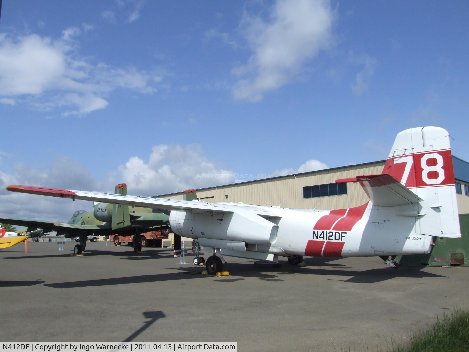 N412DF, 1955 Grumman S2F-1 (TS-2A) Tracker C/N 222, Grumman S2F-1 (TS-2A) Tracker, converted to 'water bomber' at the Aerospace Museum of California, Sacramento CA