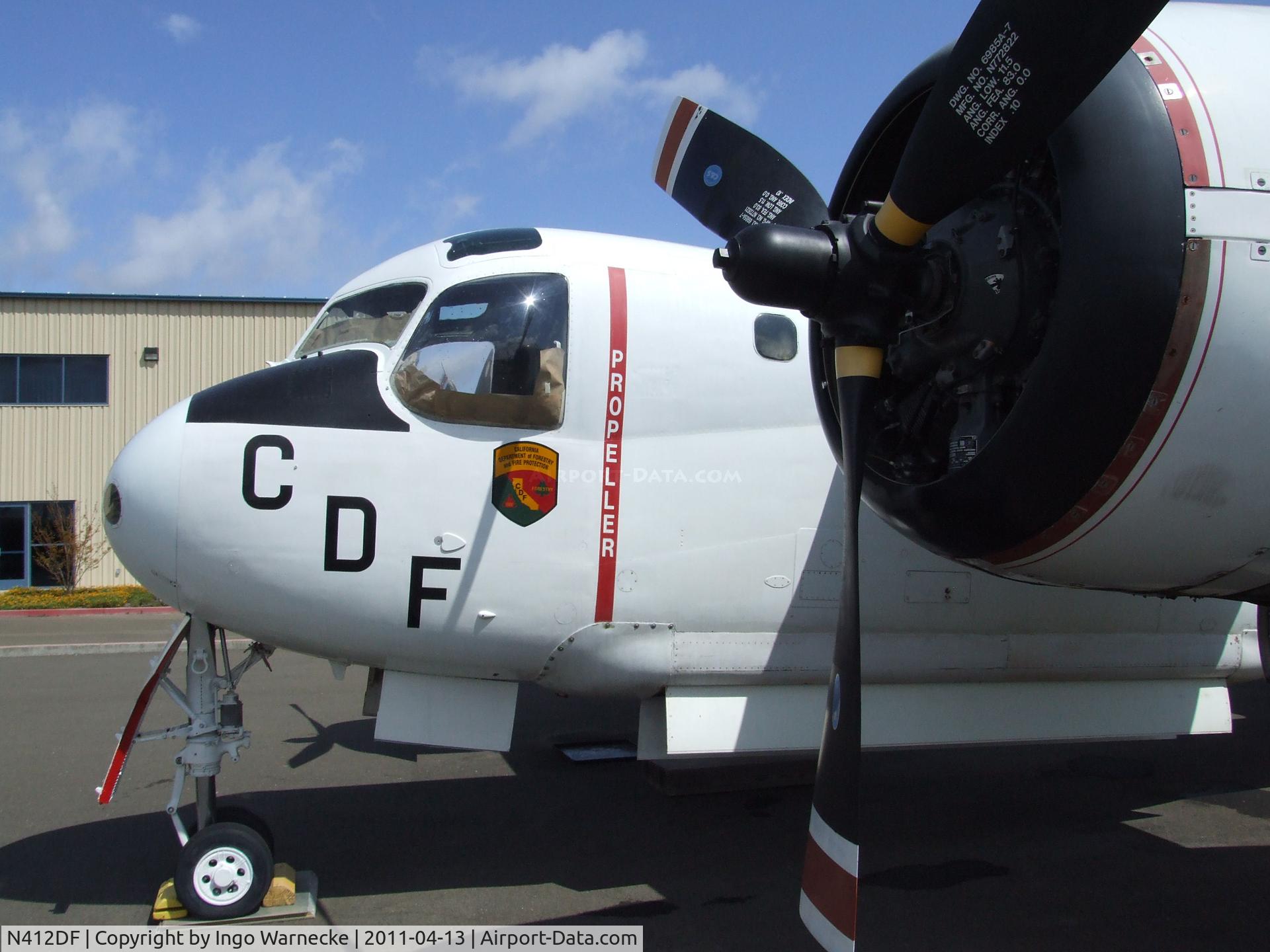 N412DF, 1955 Grumman S2F-1 (TS-2A) Tracker C/N 222, Grumman S2F-1 (TS-2A) Tracker, converted to 'water bomber' at the Aerospace Museum of California, Sacramento CA
