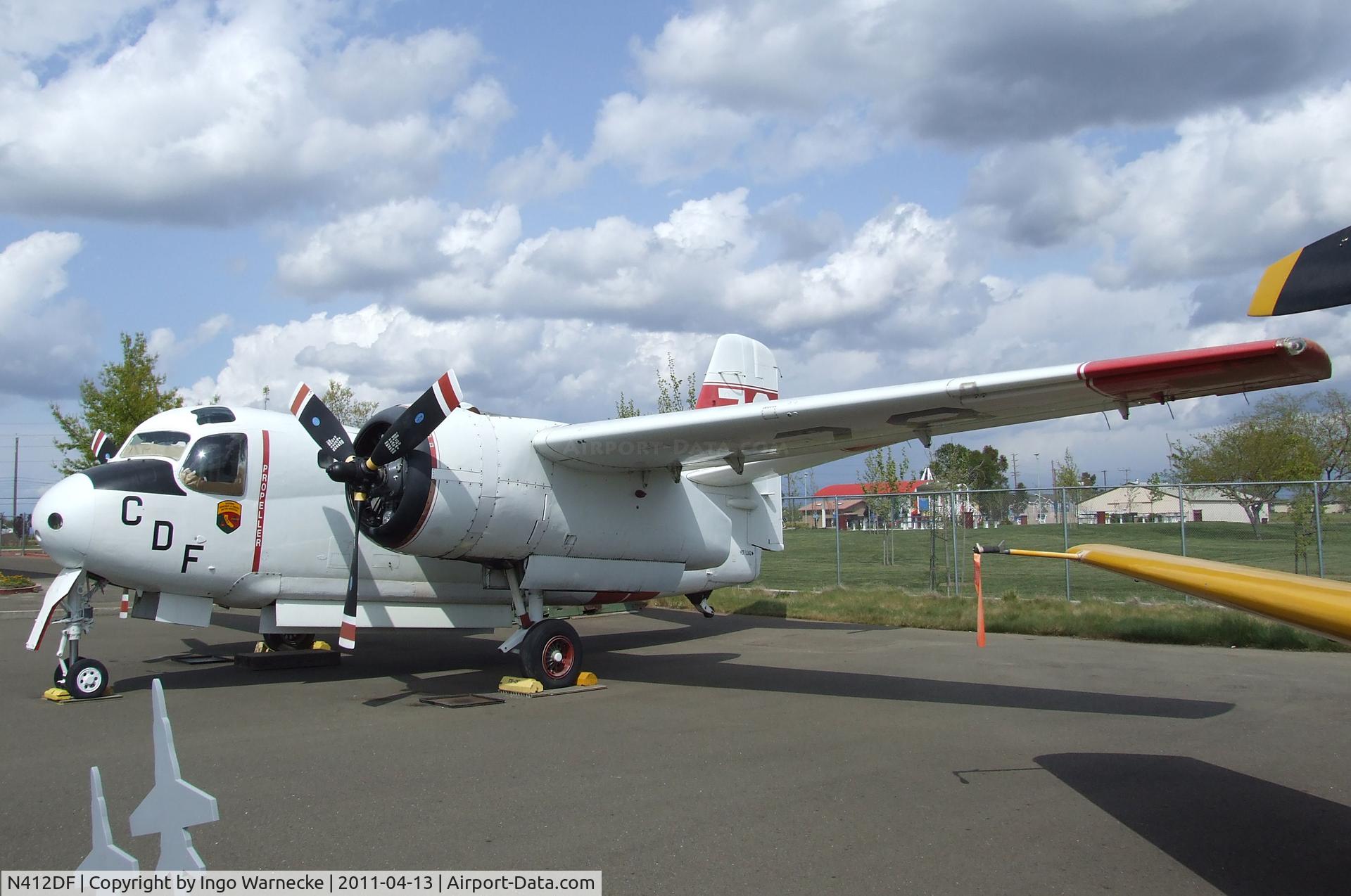 N412DF, 1955 Grumman S2F-1 (TS-2A) Tracker C/N 222, Grumman S2F-1 (TS-2A) Tracker, converted to 'water bomber' at the Aerospace Museum of California, Sacramento CA