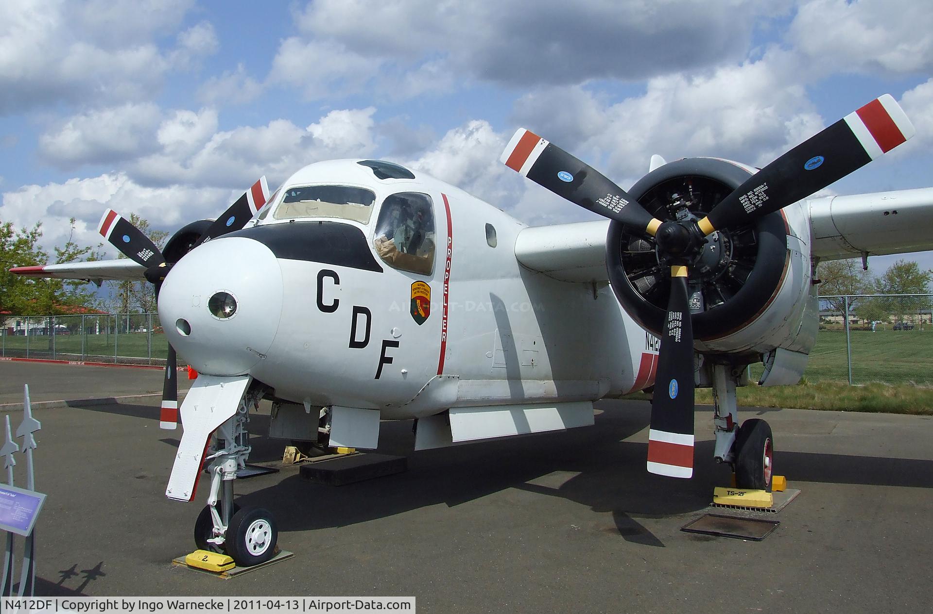 N412DF, 1955 Grumman S2F-1 (TS-2A) Tracker C/N 222, Grumman S2F-1 (TS-2A) Tracker, converted to 'water bomber' at the Aerospace Museum of California, Sacramento CA