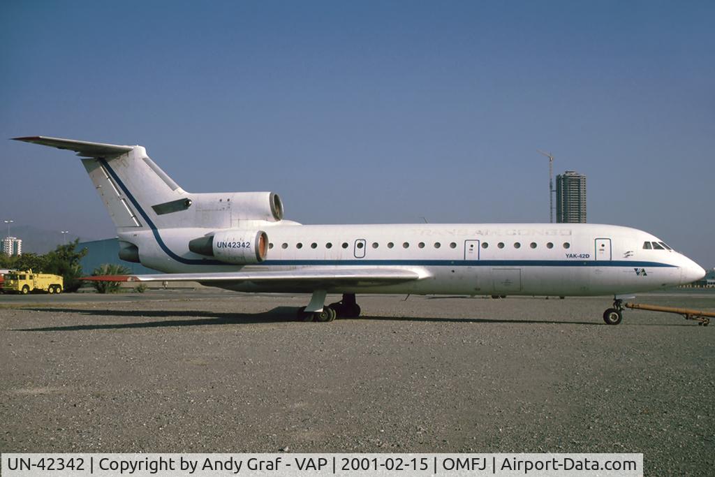 UN-42342, 1987 Yakovlev Yak-42D C/N 4520421706302, Trans air Congo Y42
