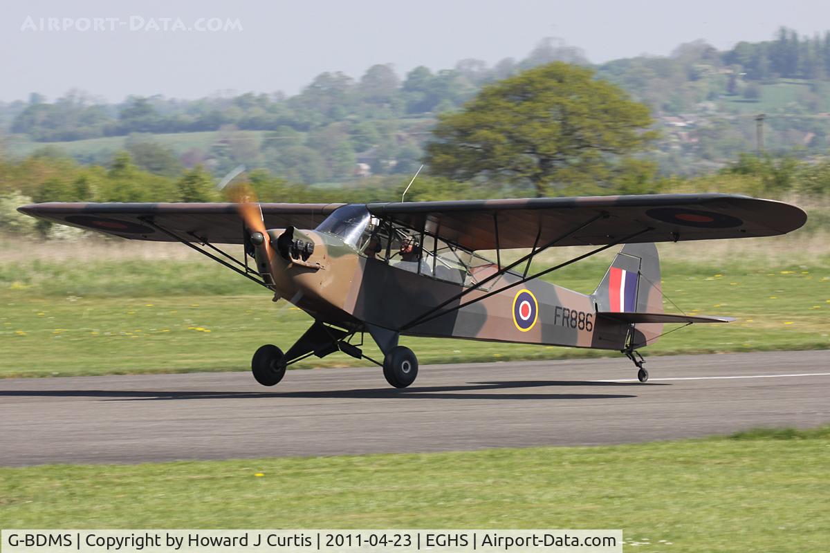 G-BDMS, 1944 Piper J3C-65 Cub Cub C/N 13049, Painted as FR886. Privately owned. At the Fly-In.