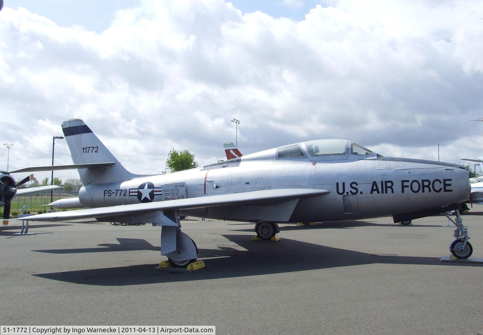 51-1772, 1951 Republic F-84F-30-RE Thunderstreak C/N Not found 51-1772, Republic F-84F Thunderstreak at the Aerospace Museum of California, Sacramento CA